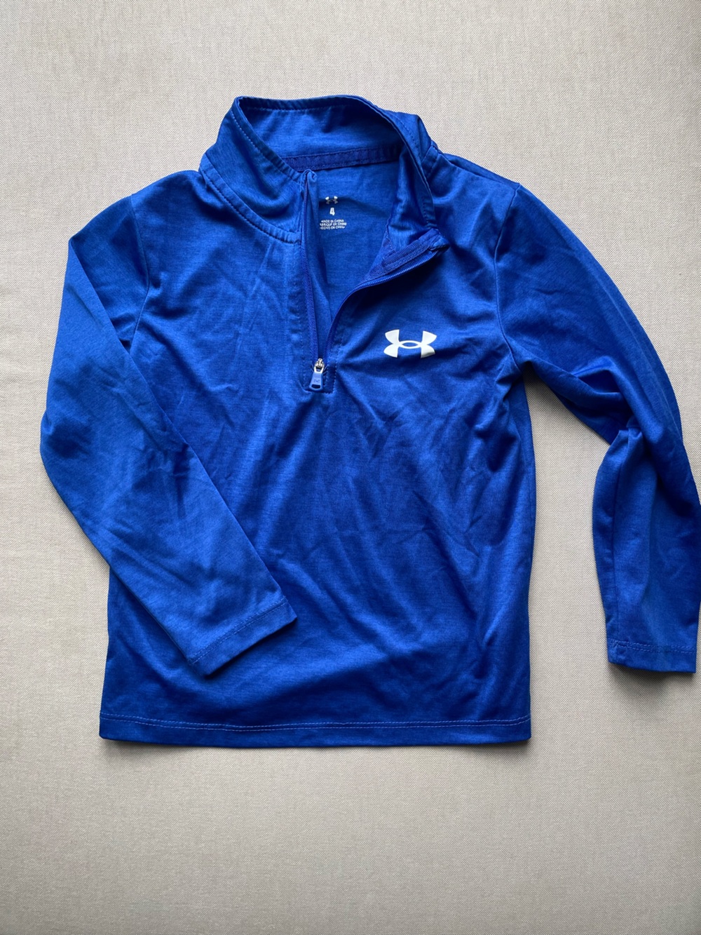 Under Armour Kids Blue Quarter-Zip Performance Sweater